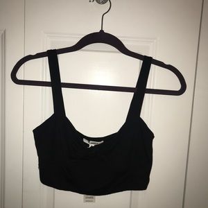 BB Dakota Cropped Black Tank Top